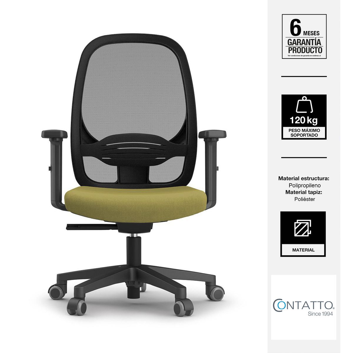 CONTATTO - Silla Escritorio Semi Ejecutiva Andy Mostaza