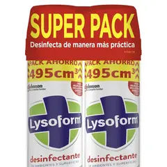 LYSOFORM - Desinfectante aerosol 495 ml 2 unidades