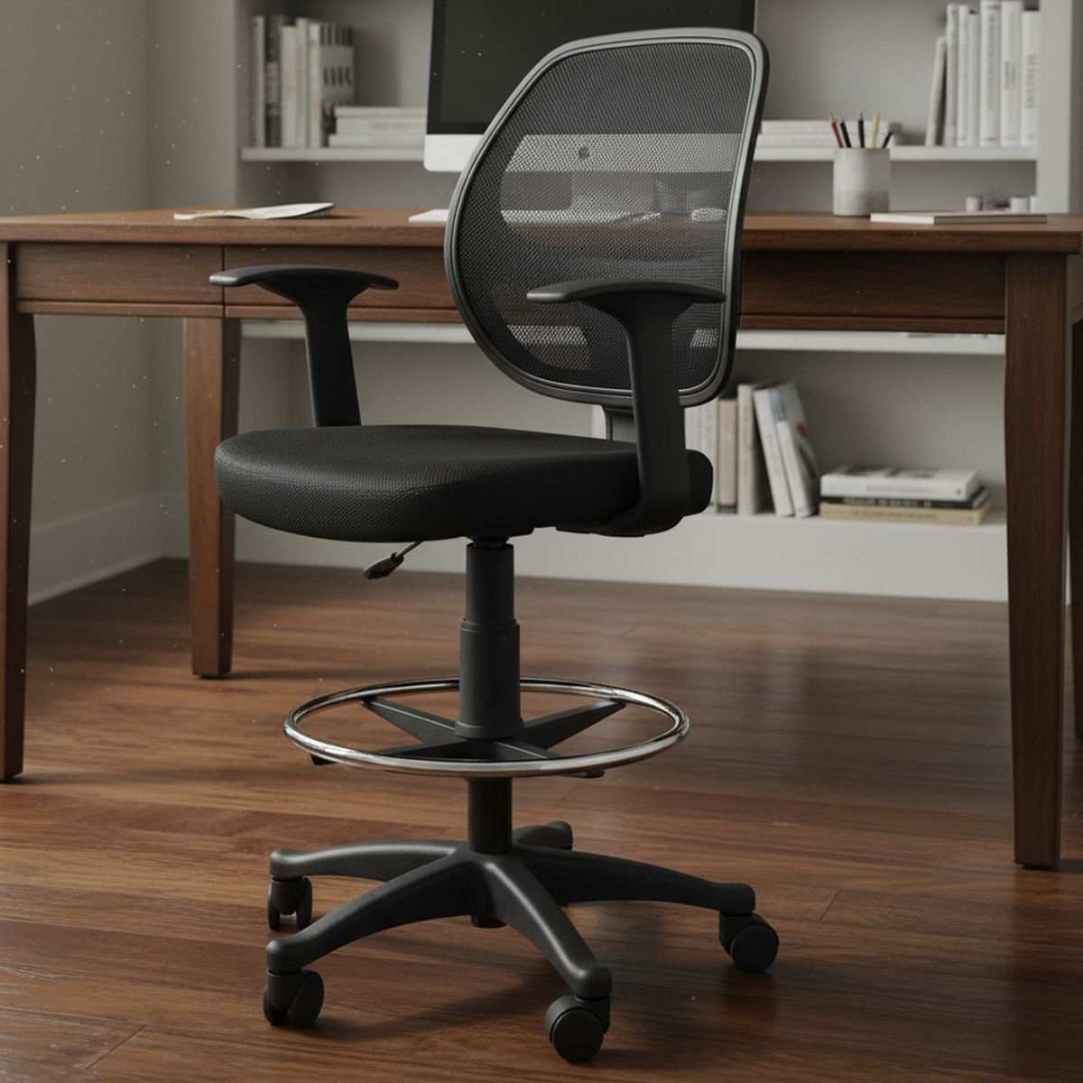 ONE SIT - Silla Escritorio Semi Ejecutiva Ergonómica Genova Negro