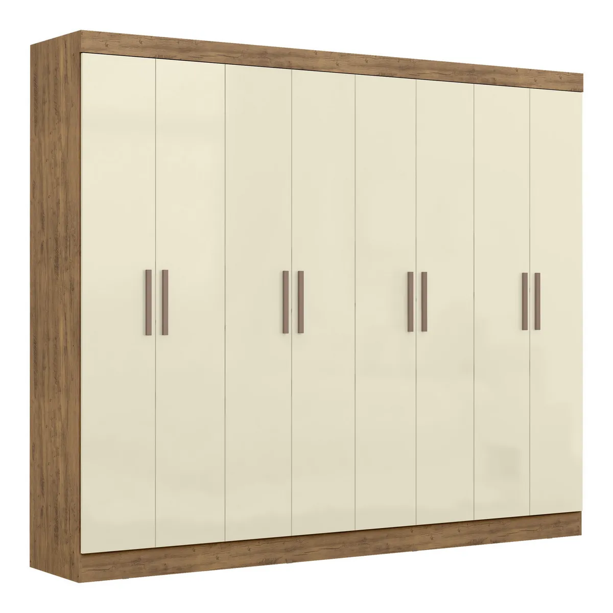 DI PORETTI - Clóset Paris 8 Puerta(s) 4 Cajón(es) 10 Repisa(s) 237x200x47 cm Beige/Café