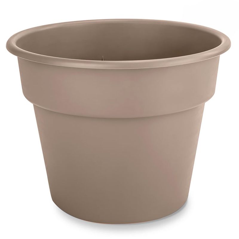 CASA BONITA - Macetero de plástico n°8 23 cm taupe