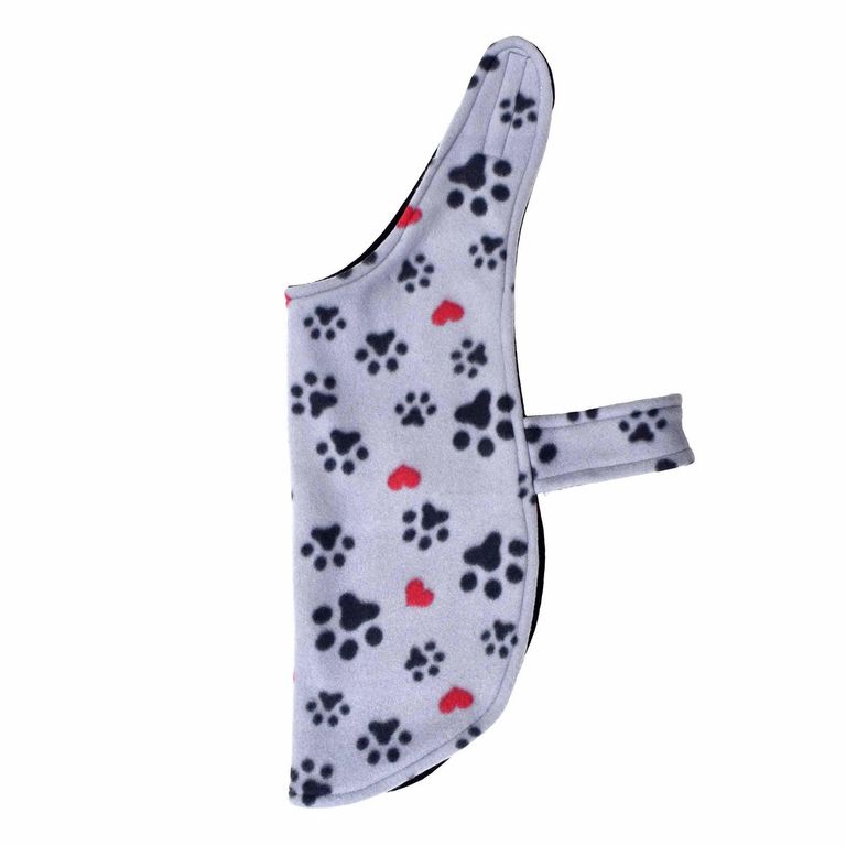Capa de polar estampado para mascotas, talla L