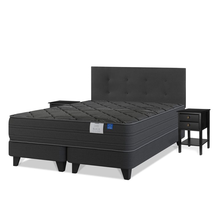Cama King Europea Black Gris