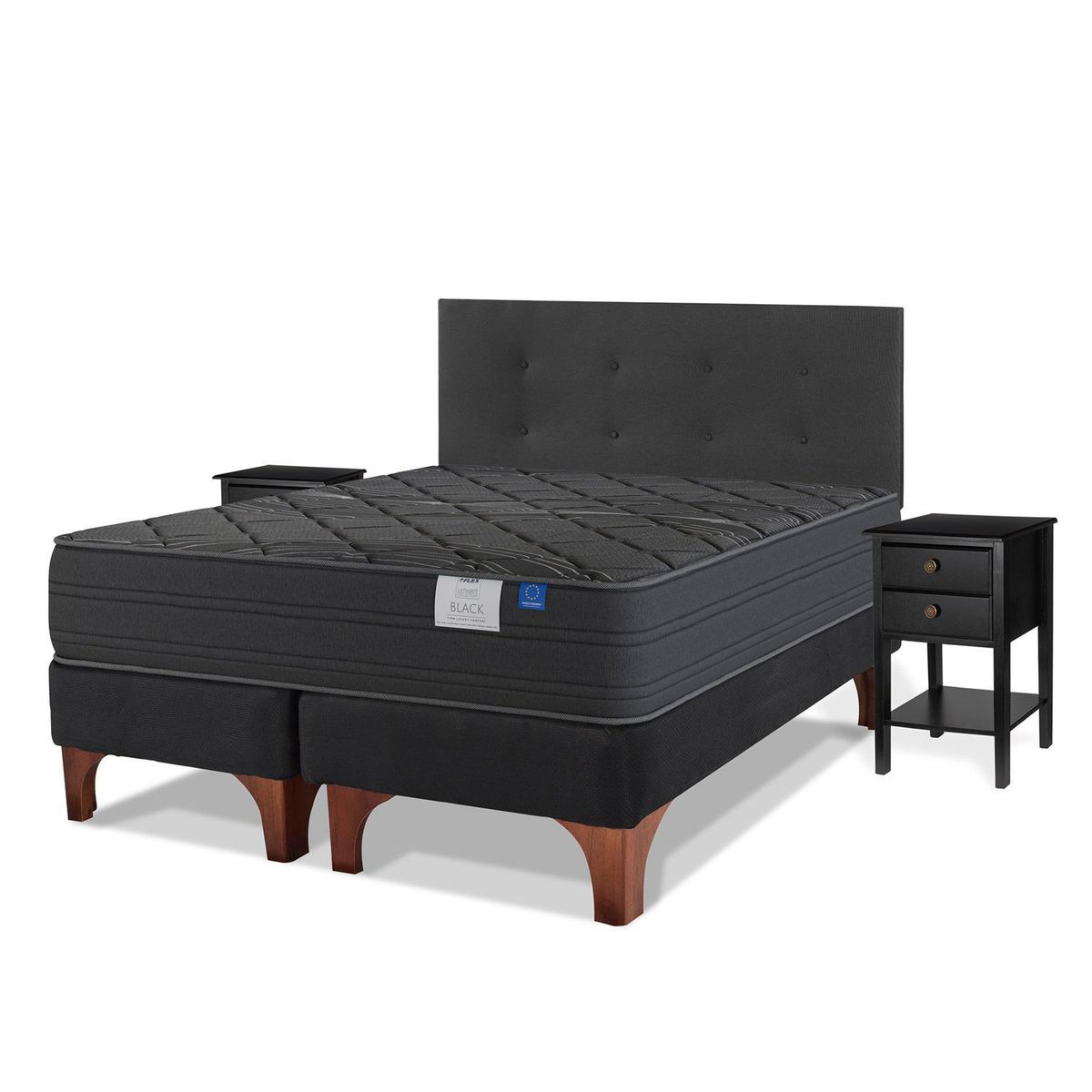 FLEX - Cama King Europea Black Grafito