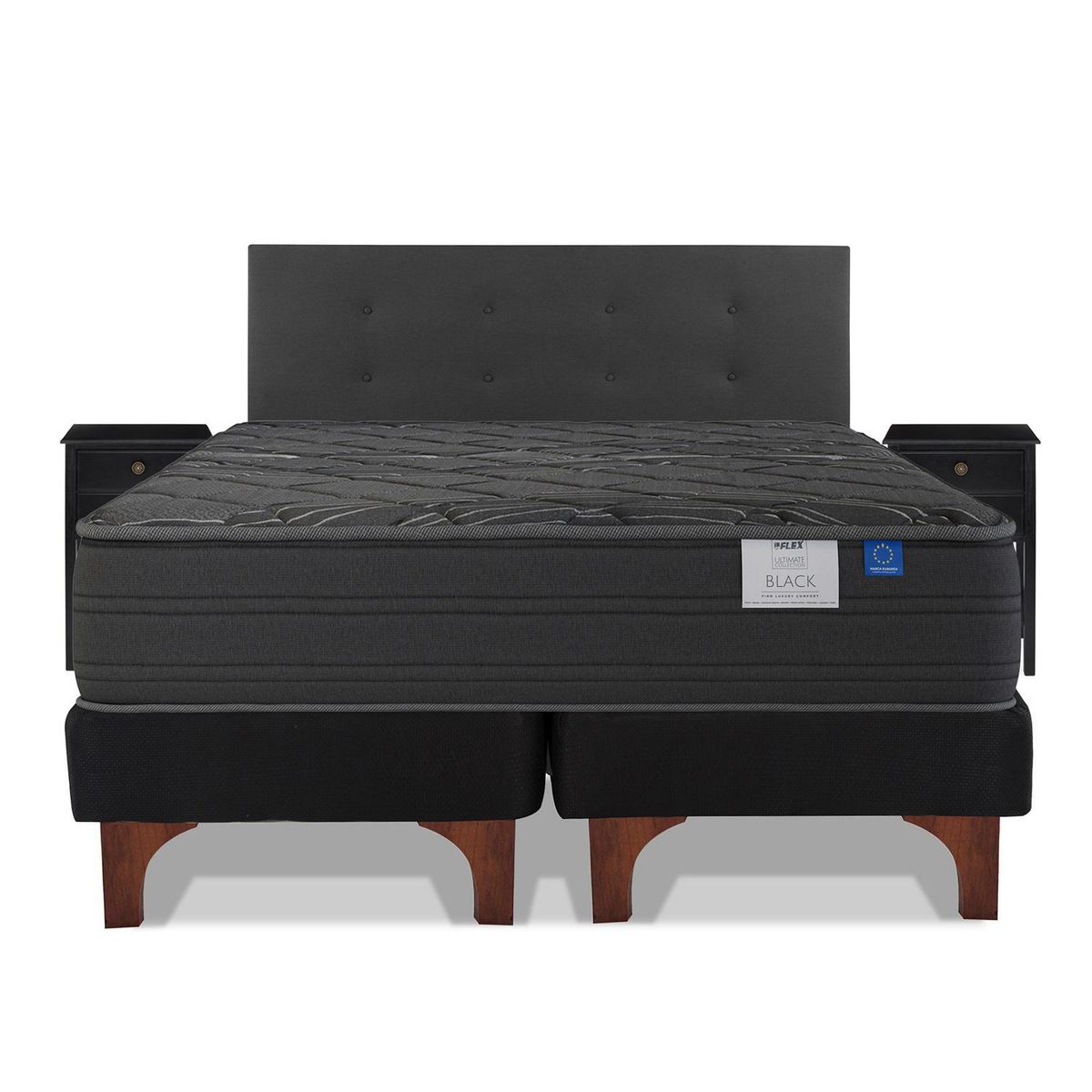 FLEX - Cama King Europea Black Grafito