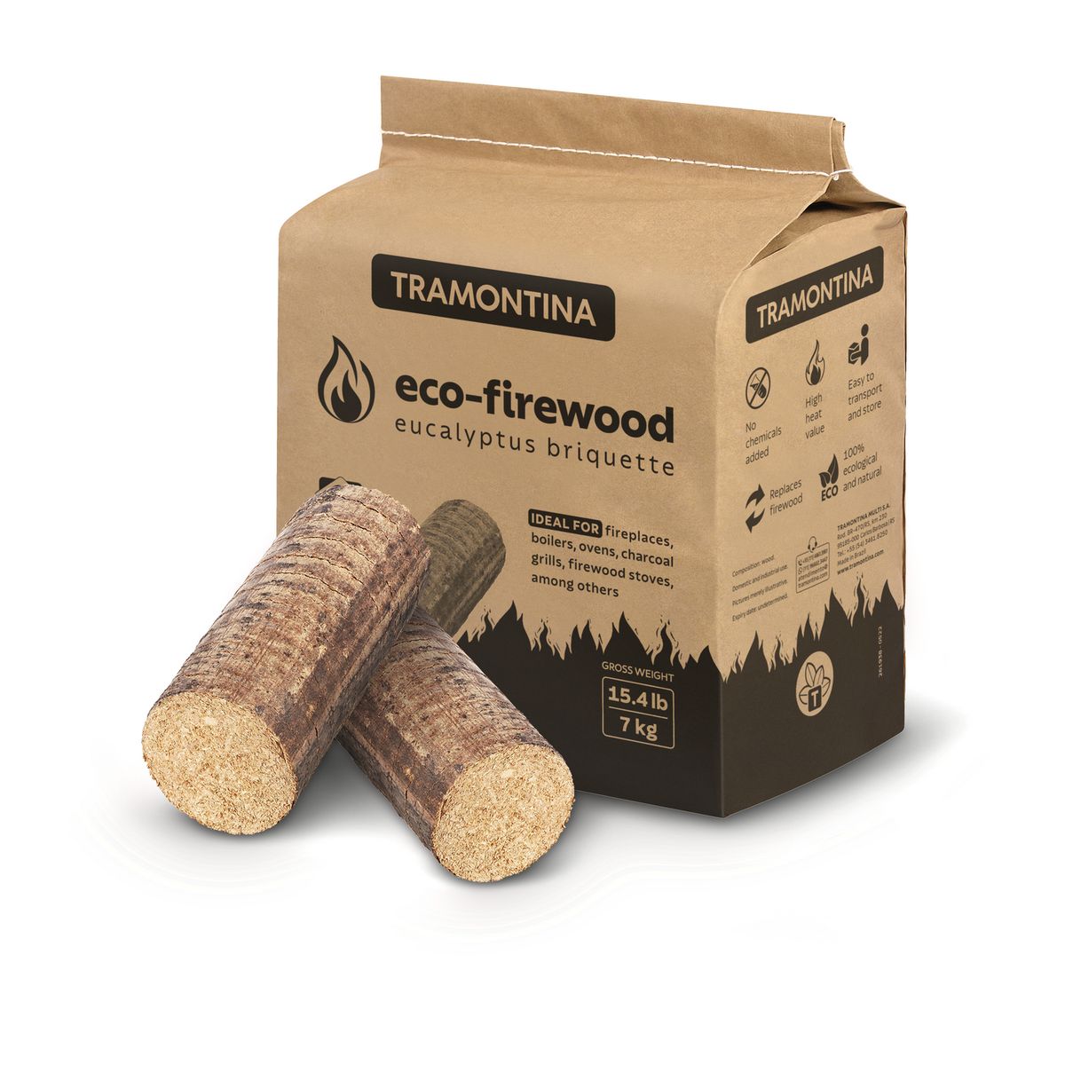 TRAMONTINA - Briqueta de Eucalipto 7 kg