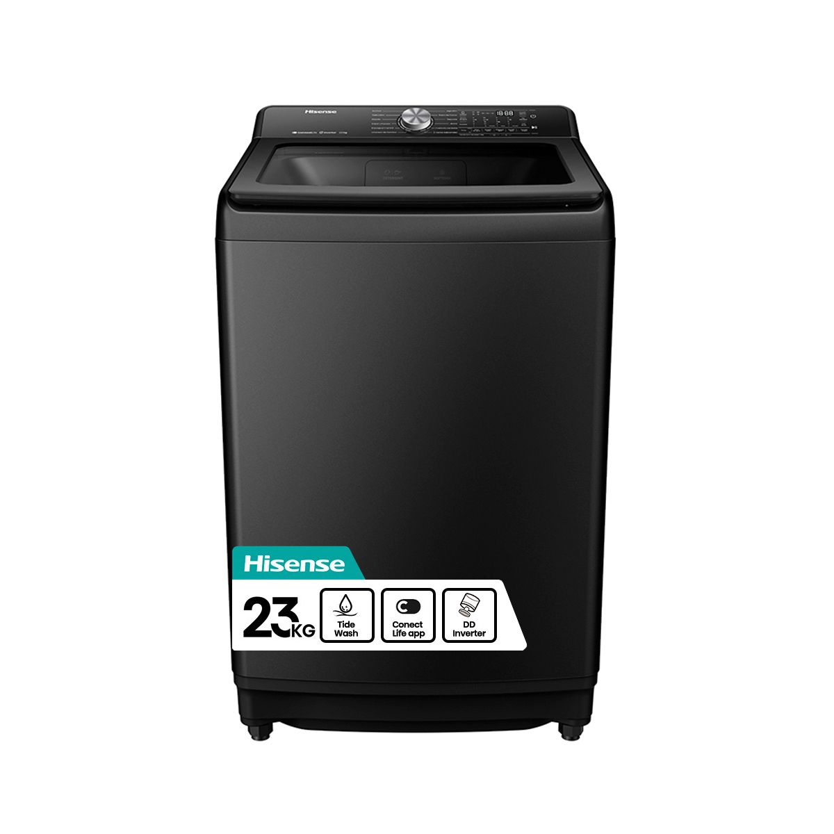 HISENSE - Lavadora Carga Superior 23 kg Negro WT5T2325DB