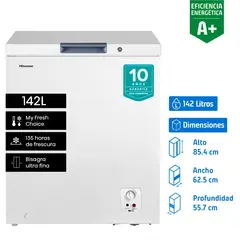HISENSE - Freezer Horizontal 142 Litros Blanco FC184D4AW1