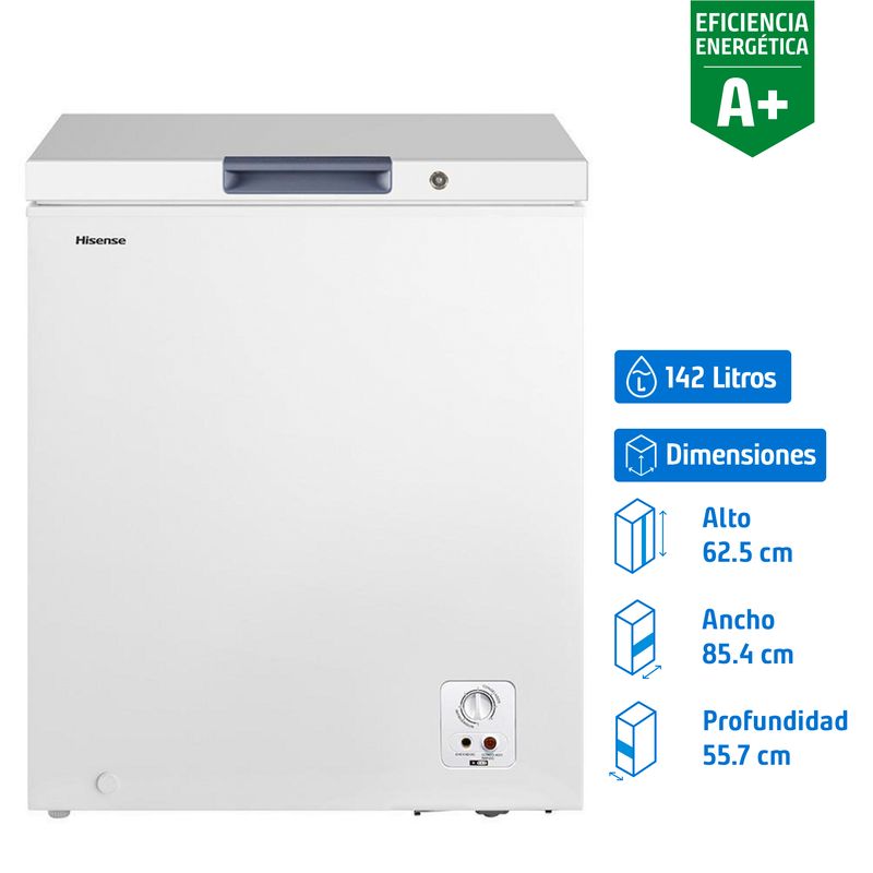 HISENSE - Freezer Horizontal 142 Litros Blanco FC184D4AW1