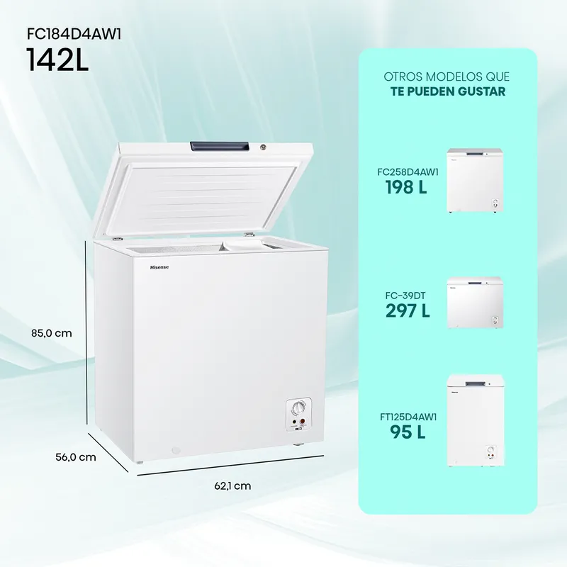 りーや Freezer Horizontal 142 Litros Blanco FC184D4AW1 | Sodimac Chile