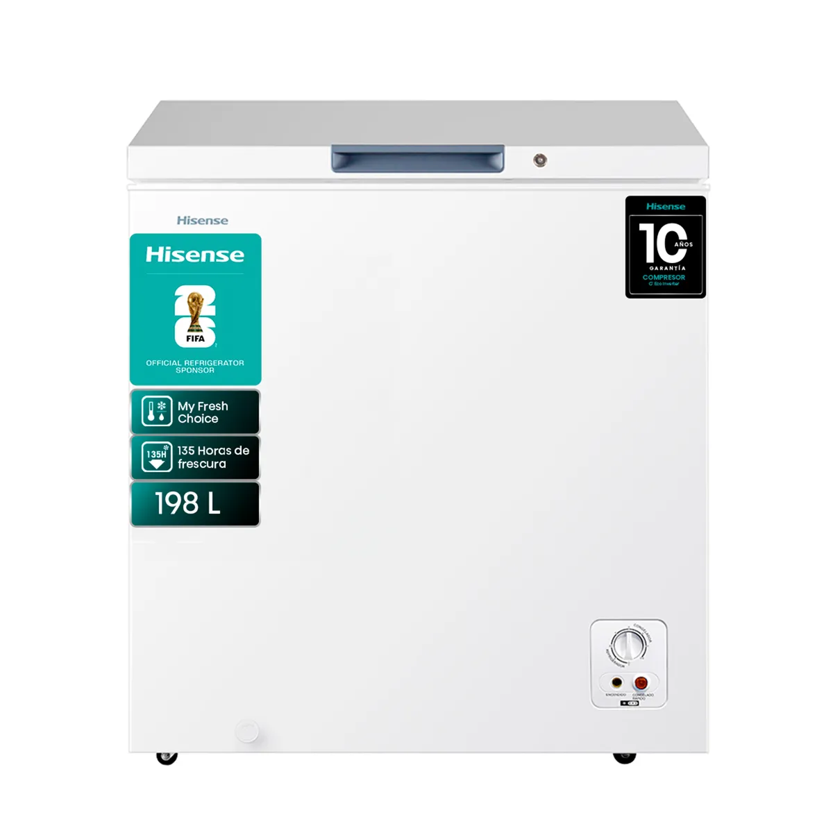 HISENSE - Freezer Horizontal 198 Litros Blanco FC258D4AW1