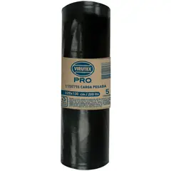 VIRUTEX - Bolsa para Basura 120x130 cm 200 Litros 5 unidades