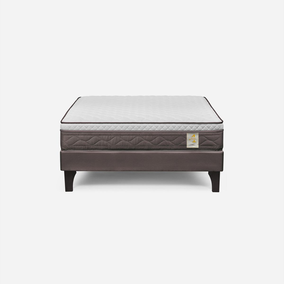 ROSEN - Cama Full de Estructura Europea New style 4 plus Café