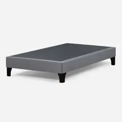 ROSEN - Set Base Cama Gris 1.5 plazas Café