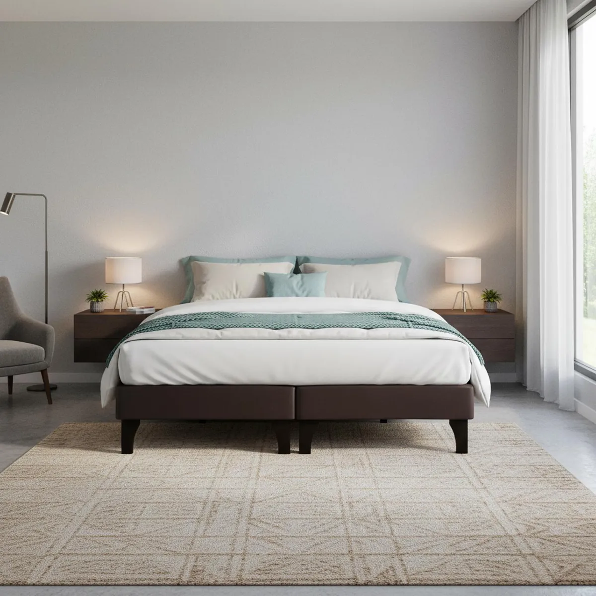 ROSEN - Set Base Cama Moro King Café