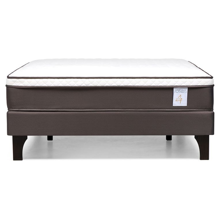ROSEN Cama 2 plazas de Estructura New style 4 Café