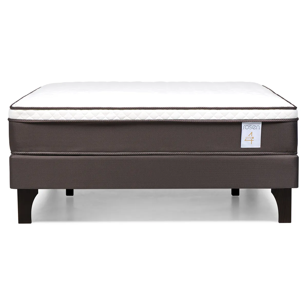 ROSEN - Cama 2 plazas de Estructura New style 4 Café