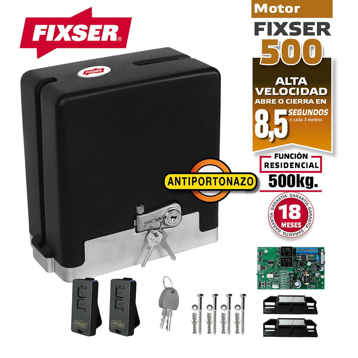 FIXSER - Motor Porton 500 kg 8,5 seg