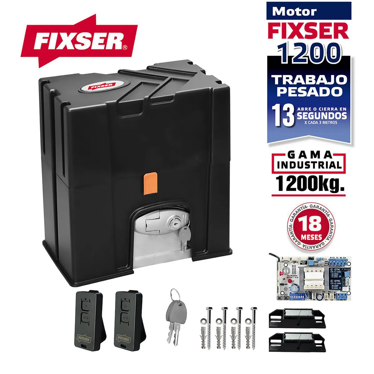 FIXSER - Motor Porton Industrial 1200 kg 13 seg