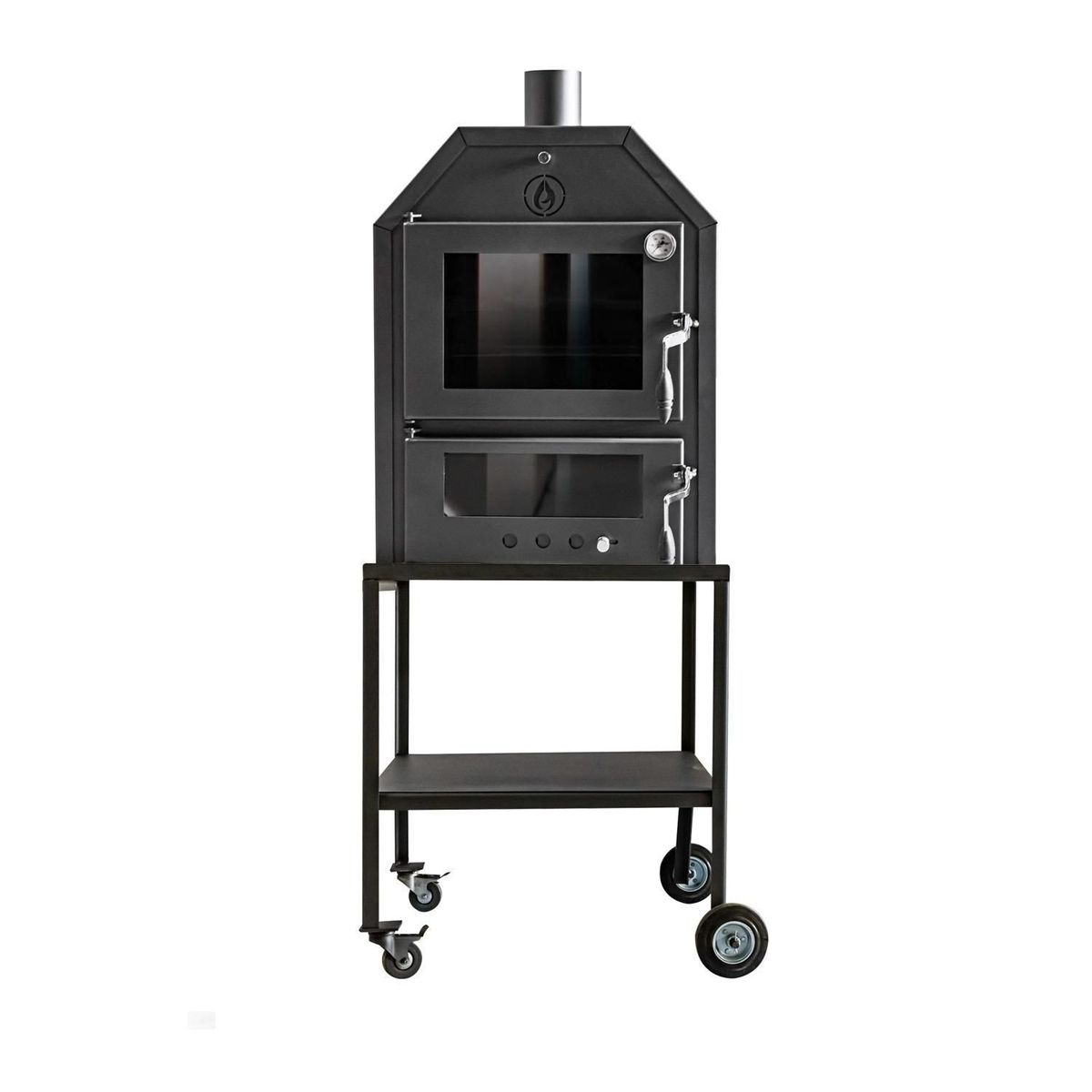 ALCAZAR - Horno a Leña Grand con Base Gris Acero