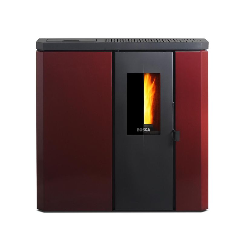 BOSCA - Estufa Pellet Black Vision Fit 9 Burdeo Burdeo