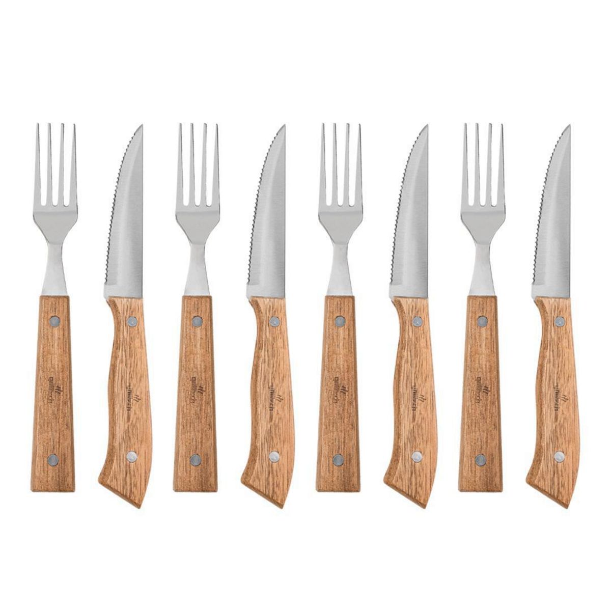 GRILLTECH - Set 4 cuchillo / 4 tenedores para carne