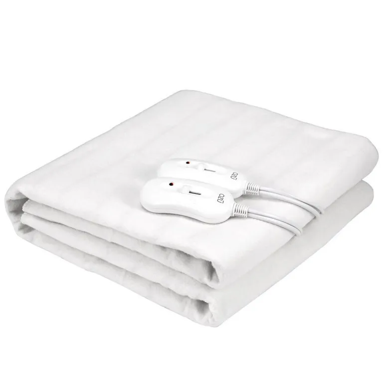 Calientacamas Eléctrica Poliéster King 130 W Blanco