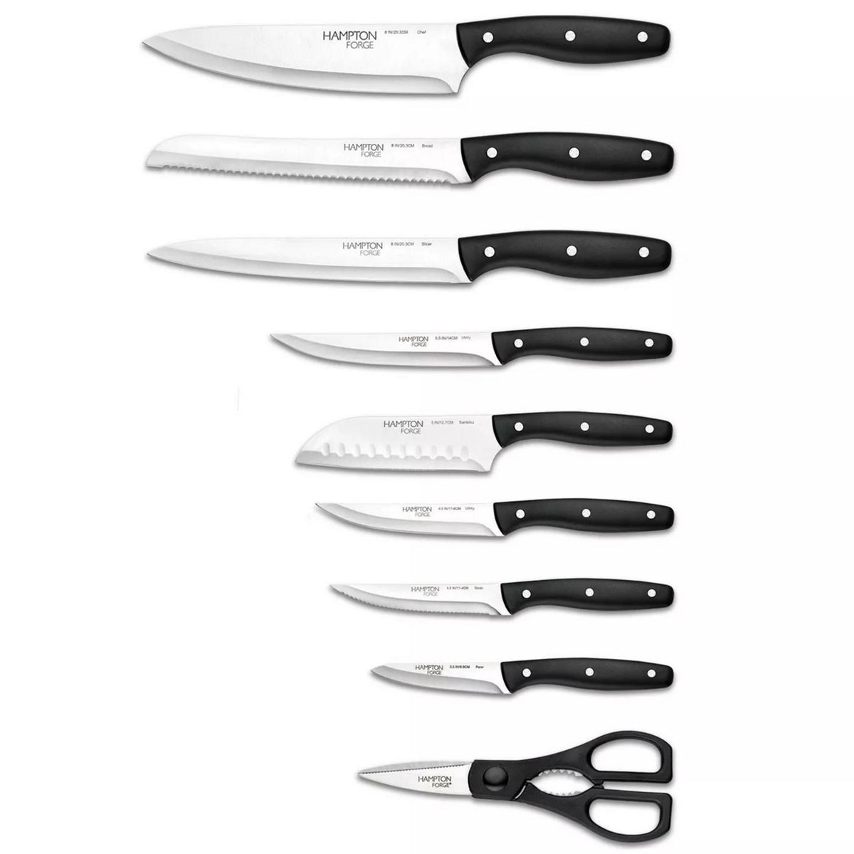 HAMPTON FORGE - Set de 15 Cuchillos con Block Hampton Forge