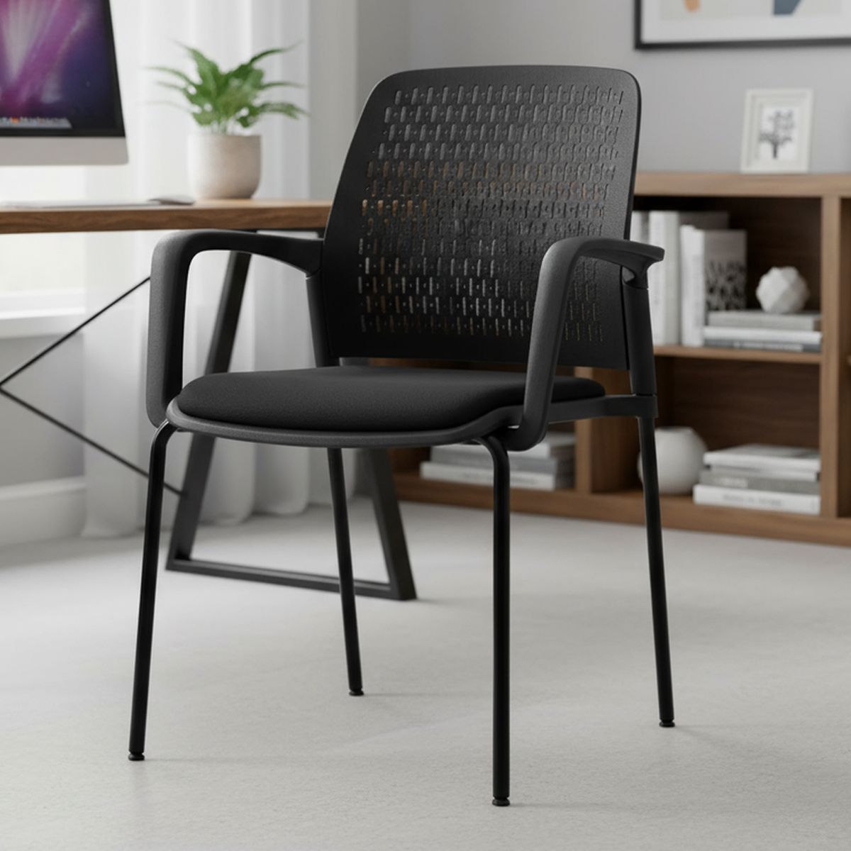 ONE SIT - Pack 4 sillas Visita Yes Negro