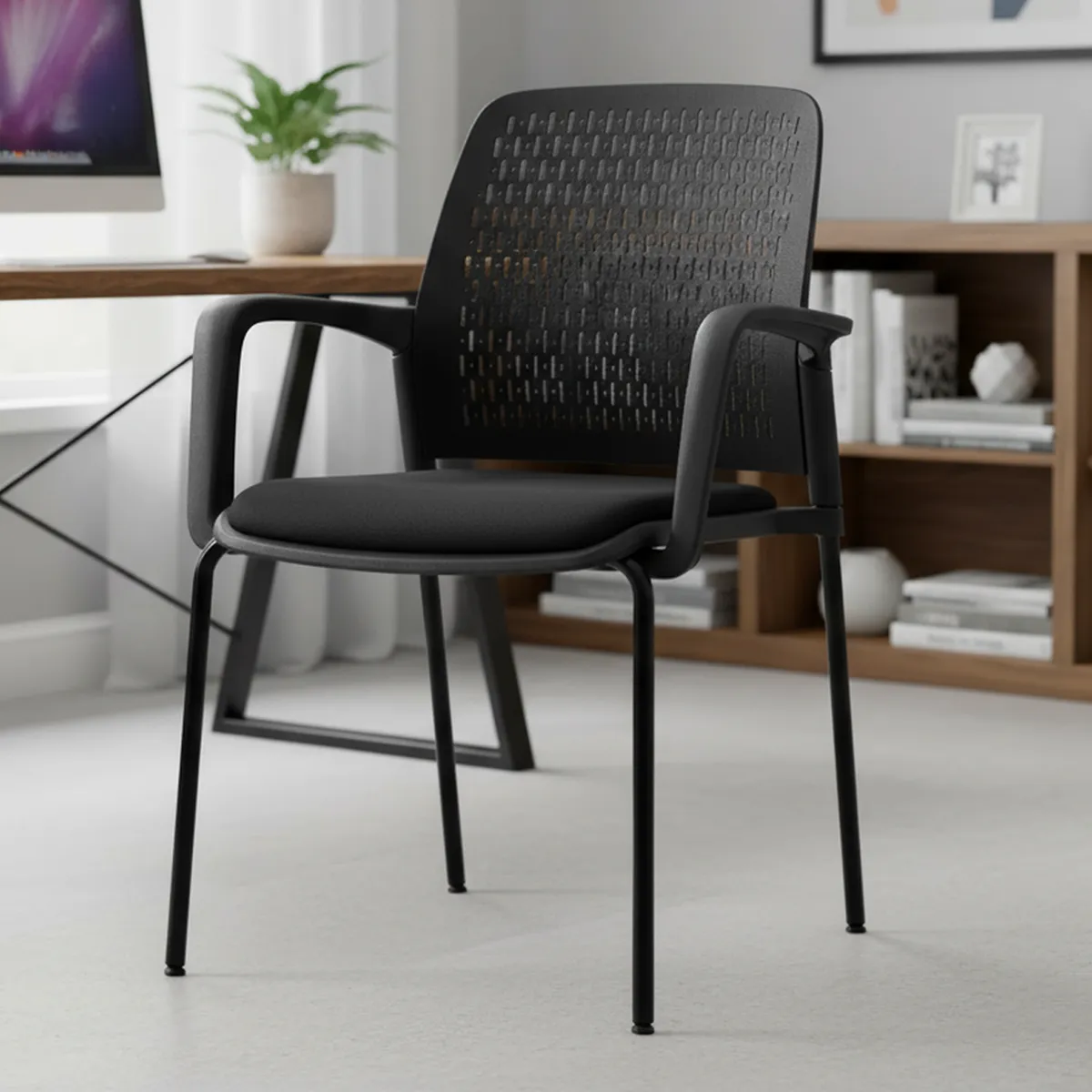 ONE SIT - Pack 4 sillas Visita Yes Negro