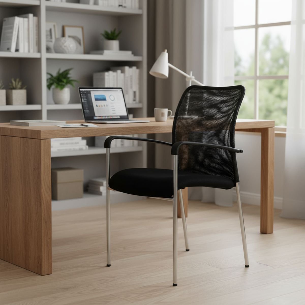 ONE SIT - Pack 5 sillas Visita Strong Negro