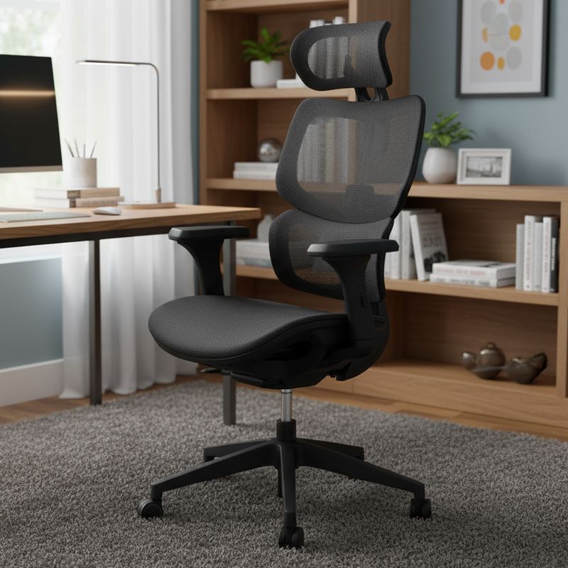 CONTATTO - Silla Escritorio Ejecutiva Ergonómica Ergoplus Negro