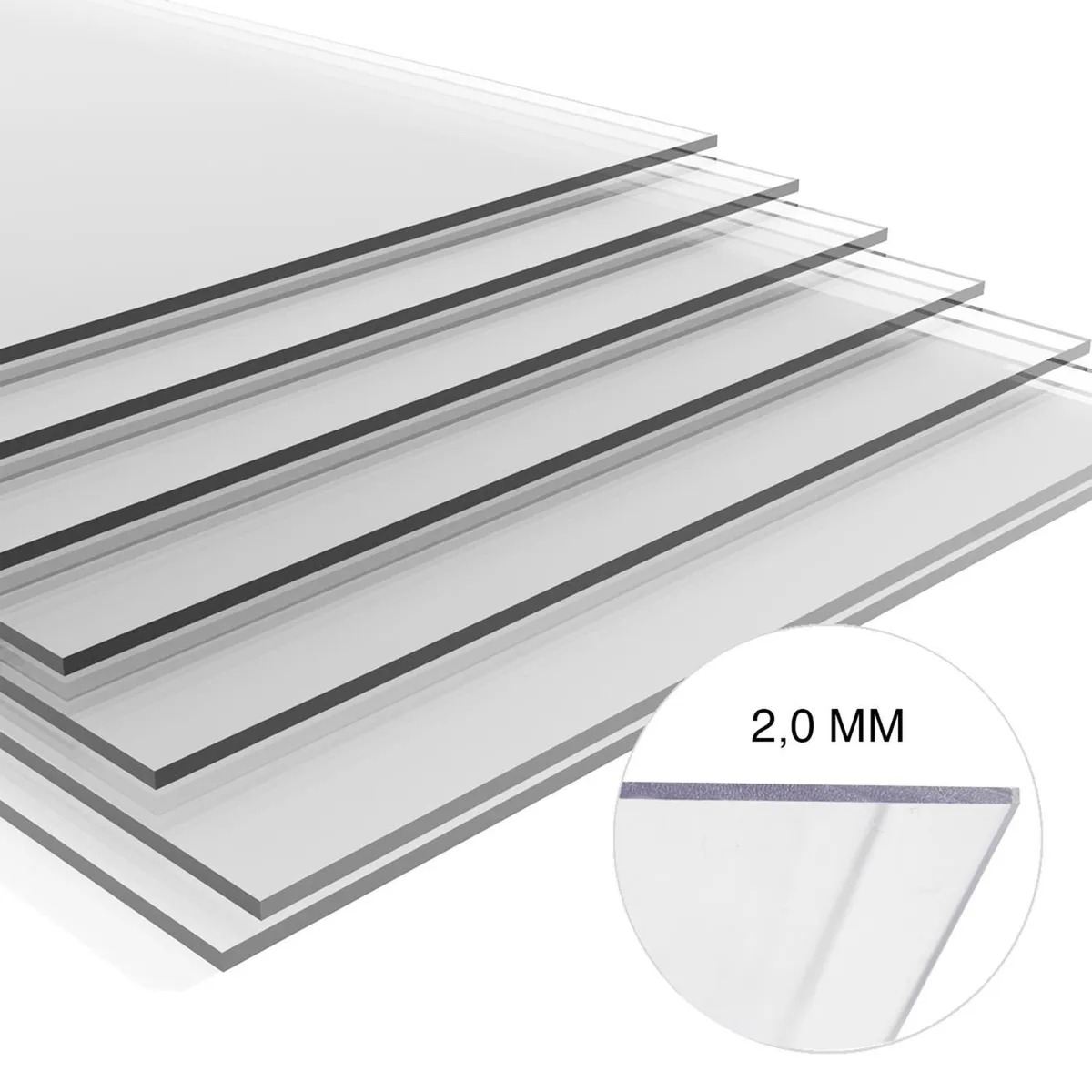 DVP - Plancha Acrílica Transparente 40X60 Cm Grosor 2 Mm Para Decoración