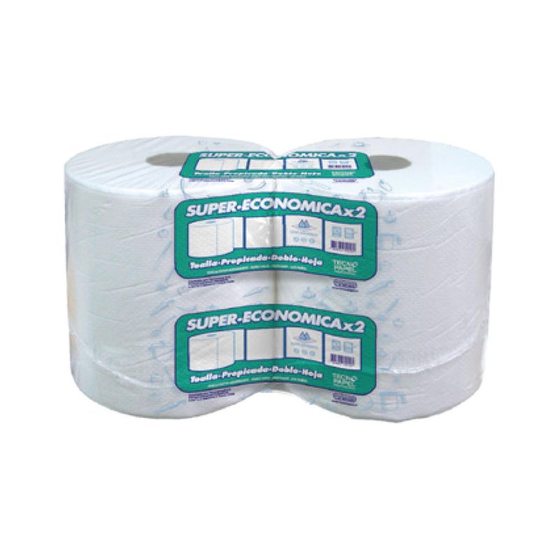 TECNOROLL - Toalla papel doble hoja pack x 2 un x 600 gr
