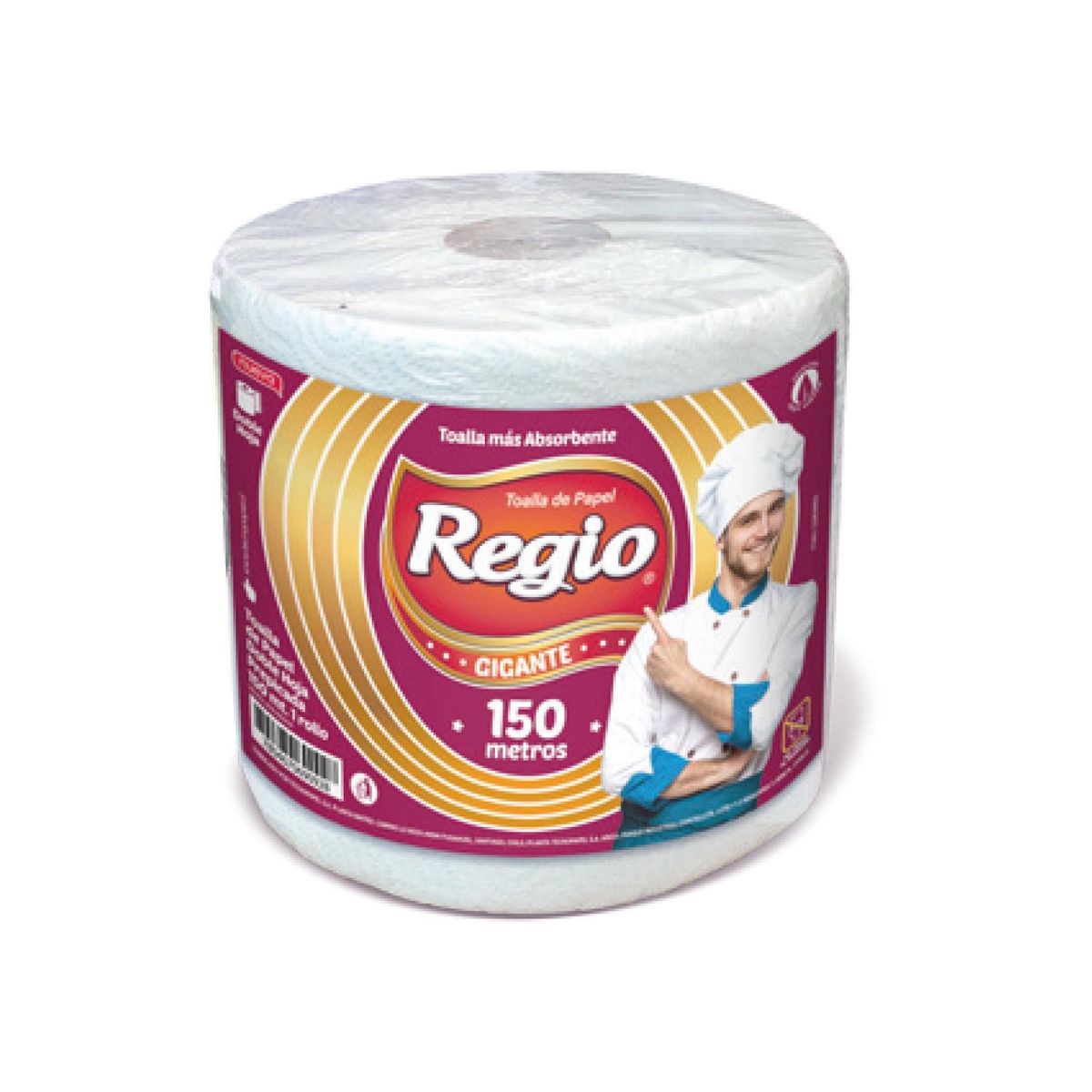 REGIO - Toalla papel doble hoja prepicada 4 un x 150 mtrs