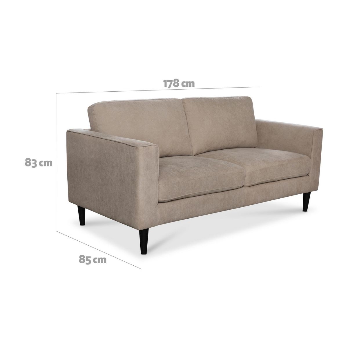 CIC - Sofá 3 cuerpos Bristol 178x83x85 cm Arena