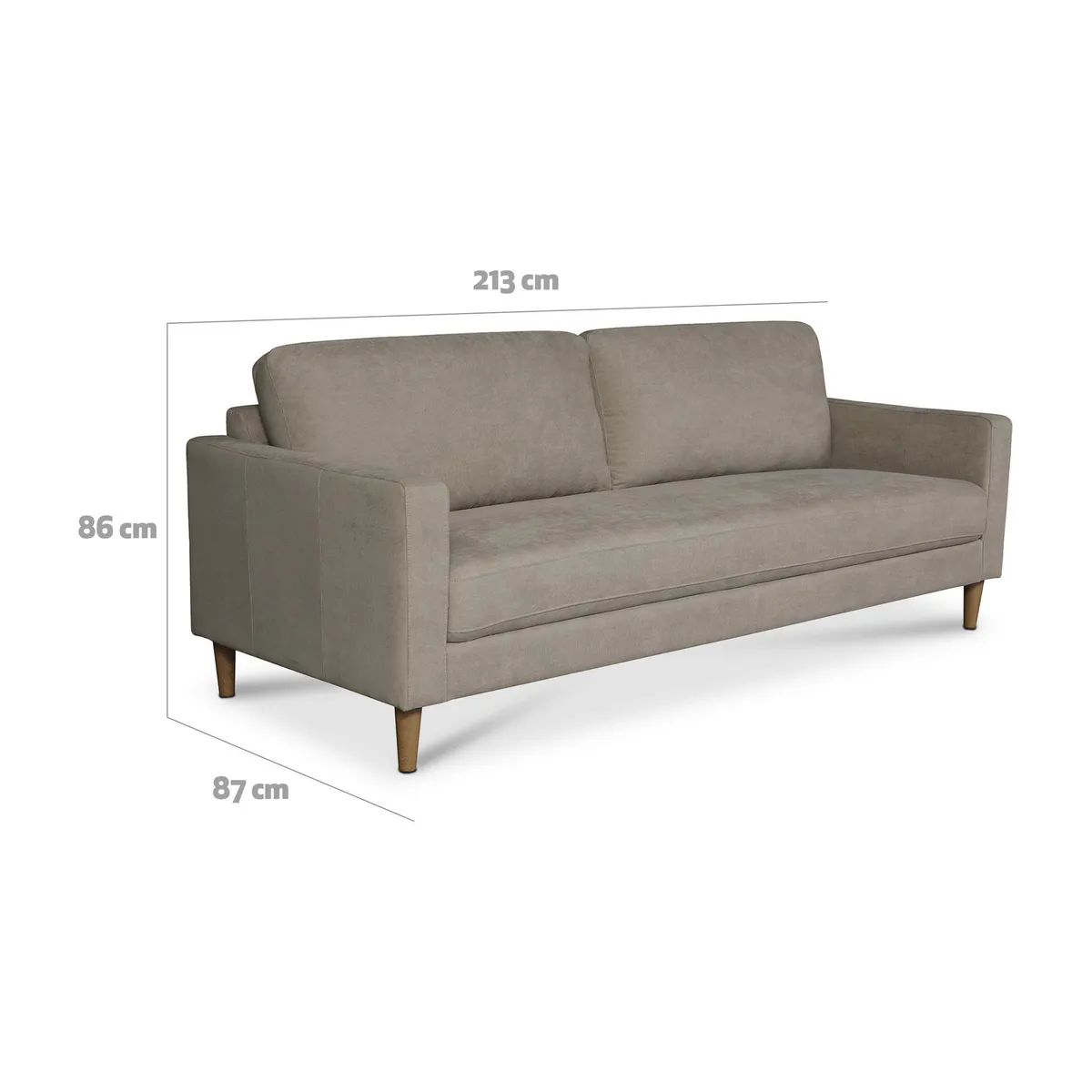 CIC - Sofá 3 cuerpos Londres 213x86x87 cm Arena