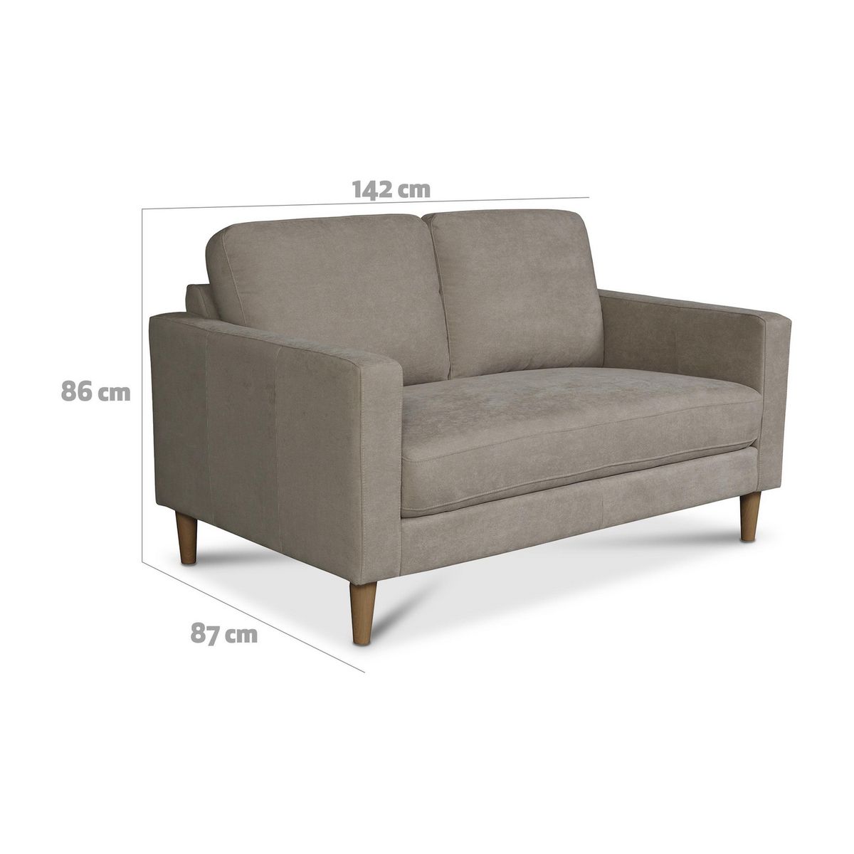 CIC - Sofá 2 cuerpos Londres 142x86x87 cm Arena
