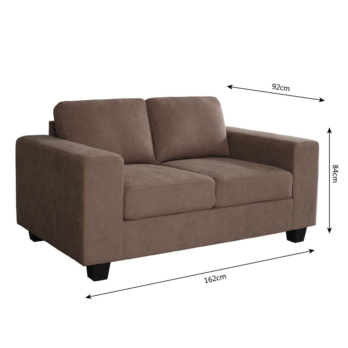 CIC - Sofá 2 cuerpos Tamesis 162x84x92 cm Taupe