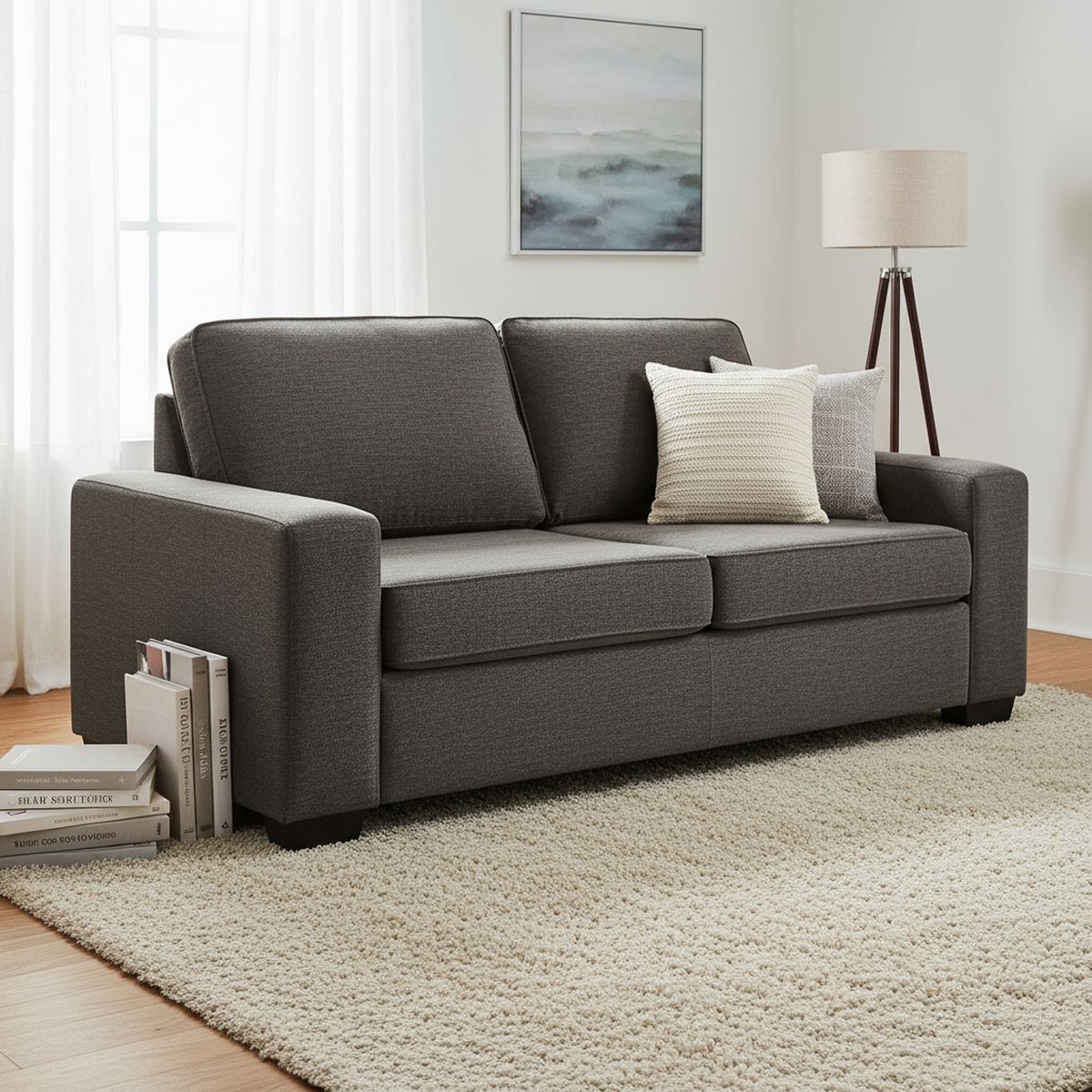 CIC - Sofá Bolonia Gris 197x86x88 cm