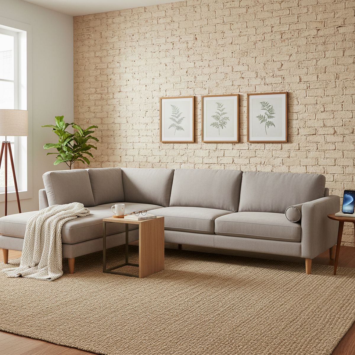 CIC - Sofá 5 cuerpos Belfast 290x86x87 cm Beige