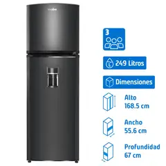 MABE - Refrigerador Top Freezer No Frost 249 Litros RMA255PJUC