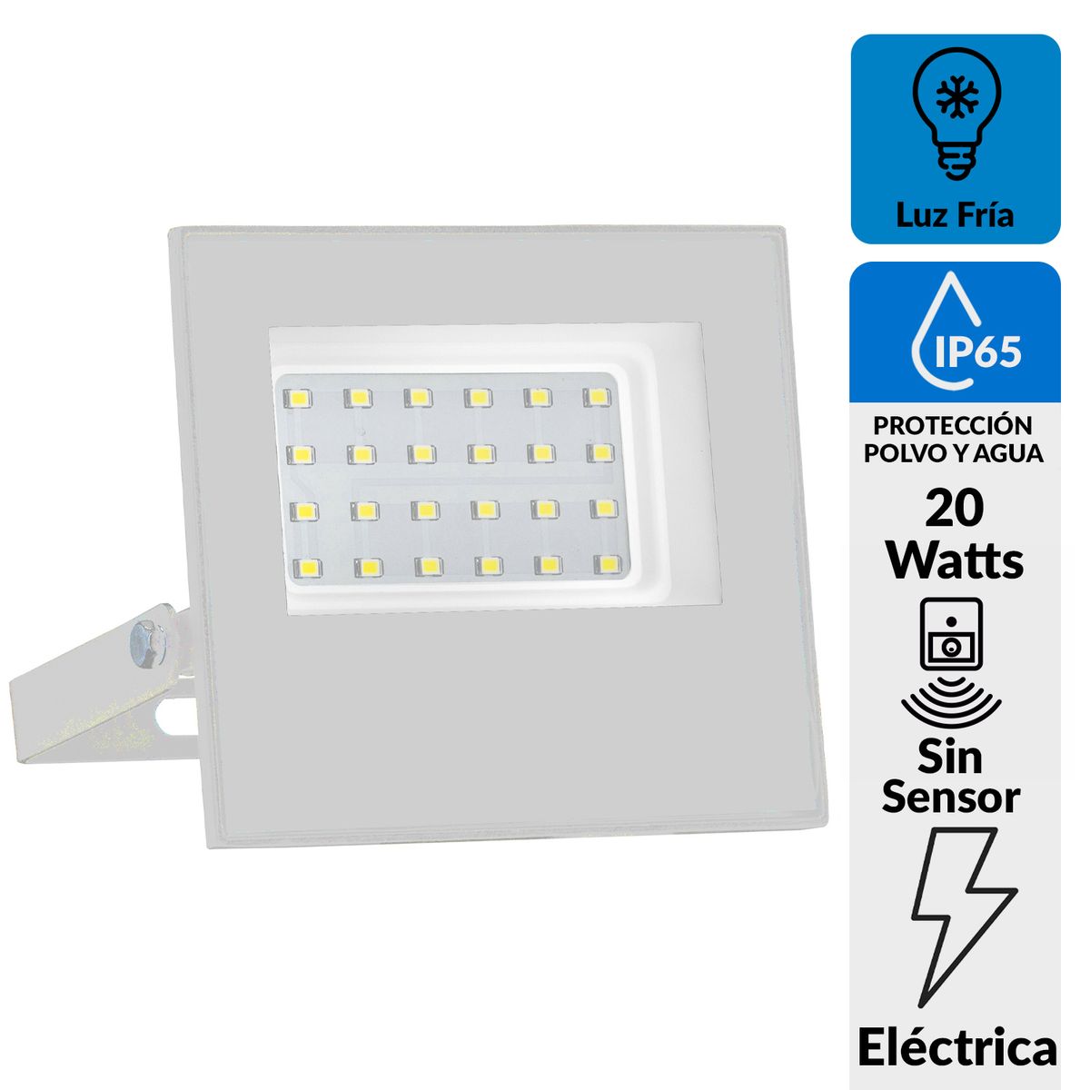 HALUX - Reflector Led 20 W IP 65 2000 lm Luz Fría