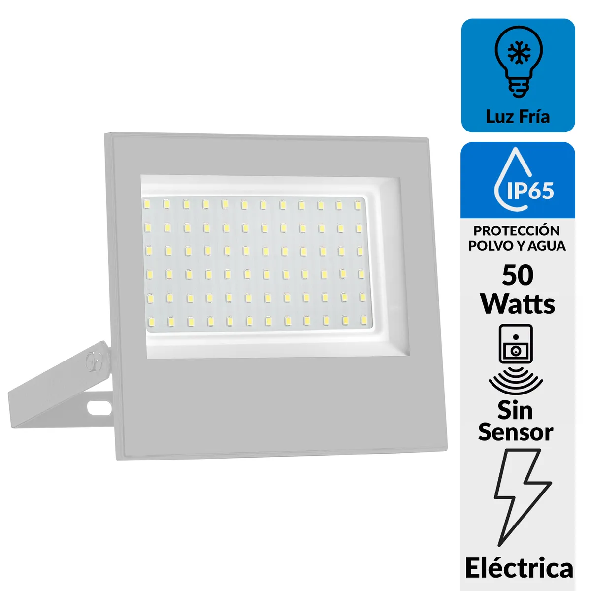 HALUX - Reflector Led 50 W IP 65 5000 lm Luz Fría
