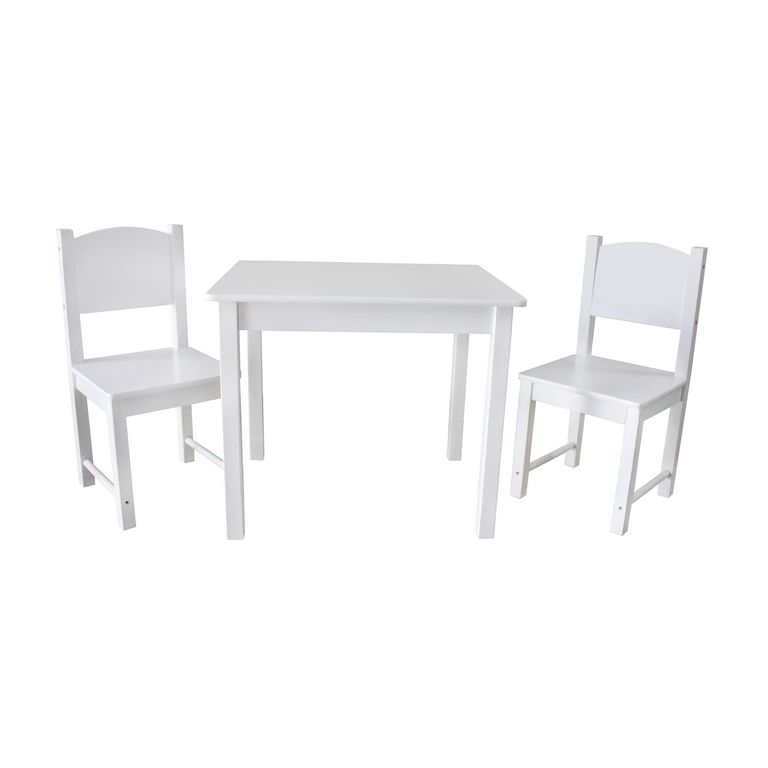Mesa con 2 Sillas Kids Blanco 51x50x60 cm