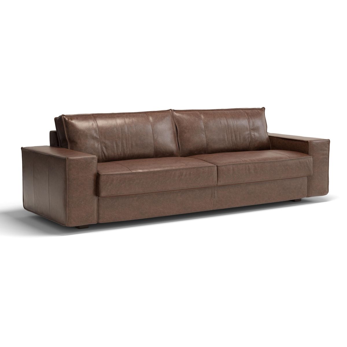 DI PORETTI - Sofá 3 cuerpos Athos 185x80x93 cm Café