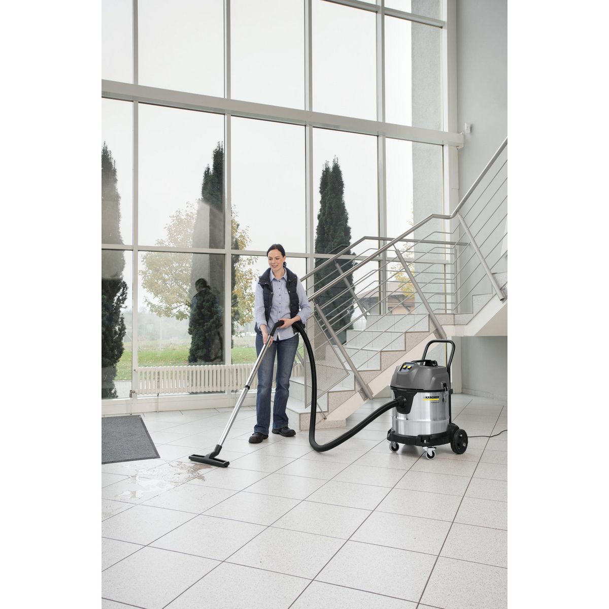 KARCHER - Aspiradora Profesional 2 Motores Tambor Acero 2300 W 50 Litros NT 50/2