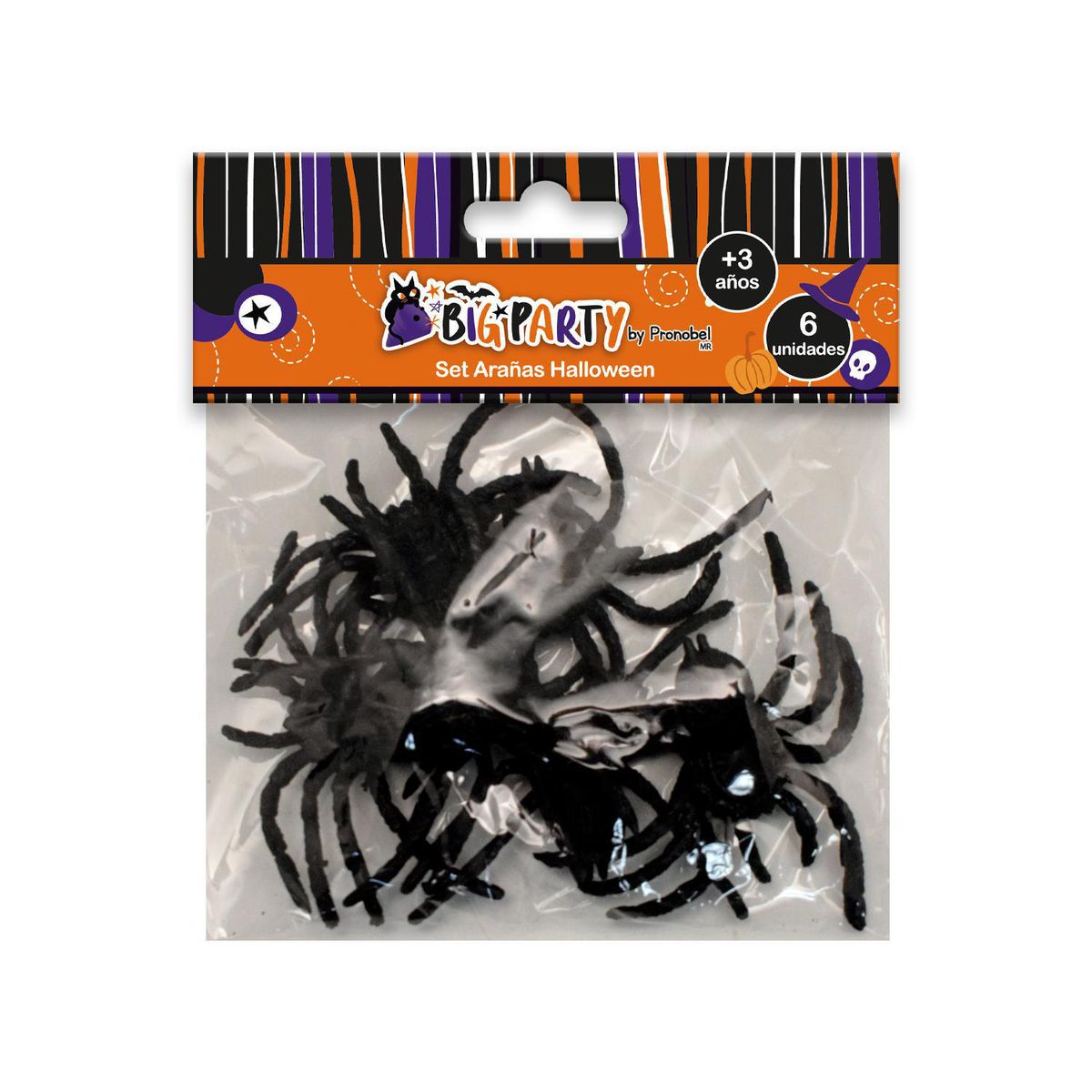 PRONOBEL - Set 6 arañas 8x5 cm