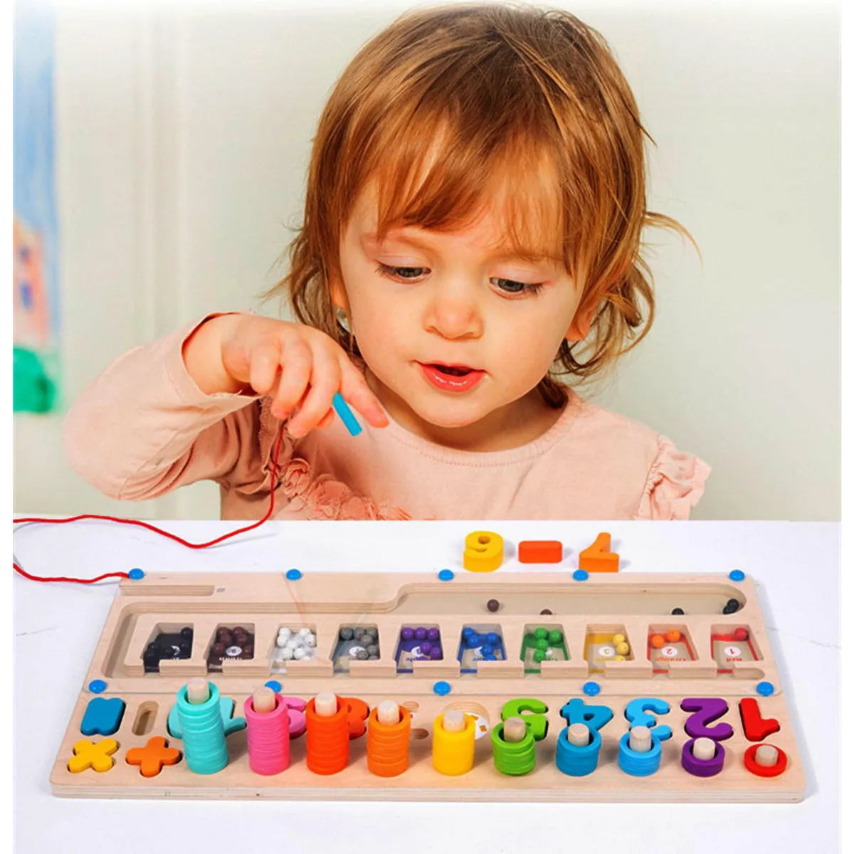 KIDSCOOL - Juguete Didáctico Tablero Activ 3x1 Montessori