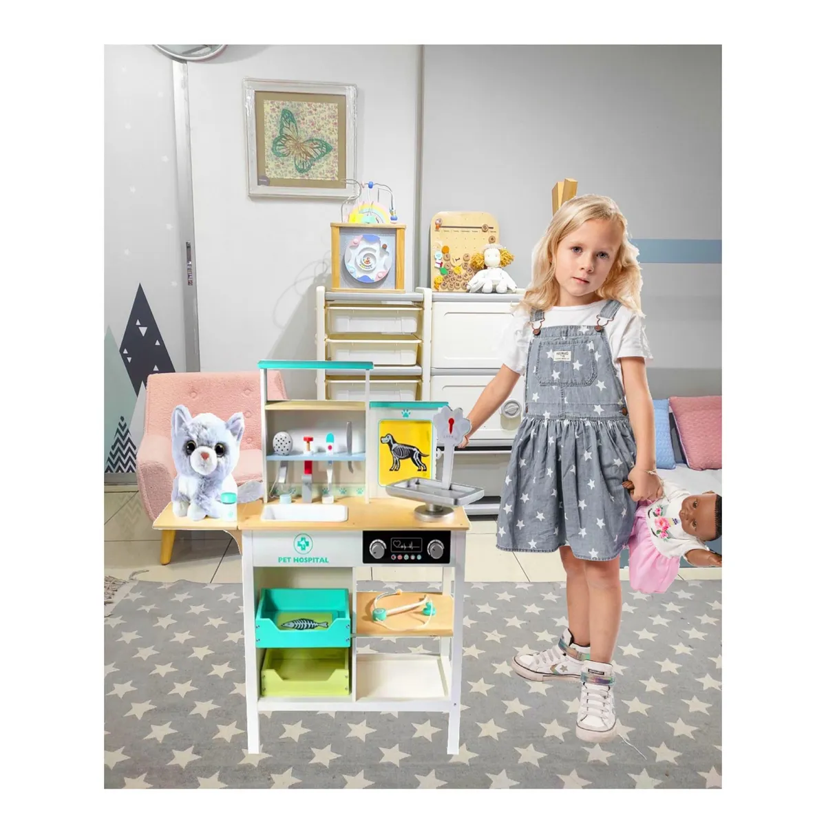 KIDSCOOL - Juego Didáctico Clínica Veterinaria Montessori